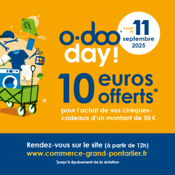 Chèques-cadeaux 50€ + 10€ offerts