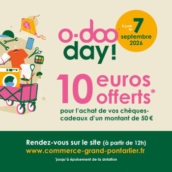 Chèques-cadeaux 50€ + 10€ offerts